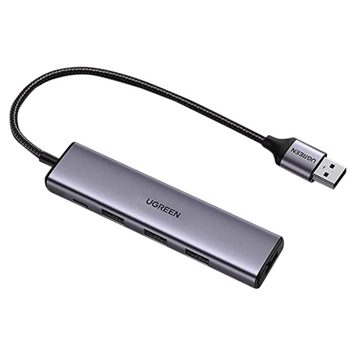 Hub chia USB 3.0 Type-A ra 4 cổng USB 3.0 tốc độ 5Gbps dây bọc dù vỏ nhôm Ugreen 20805
