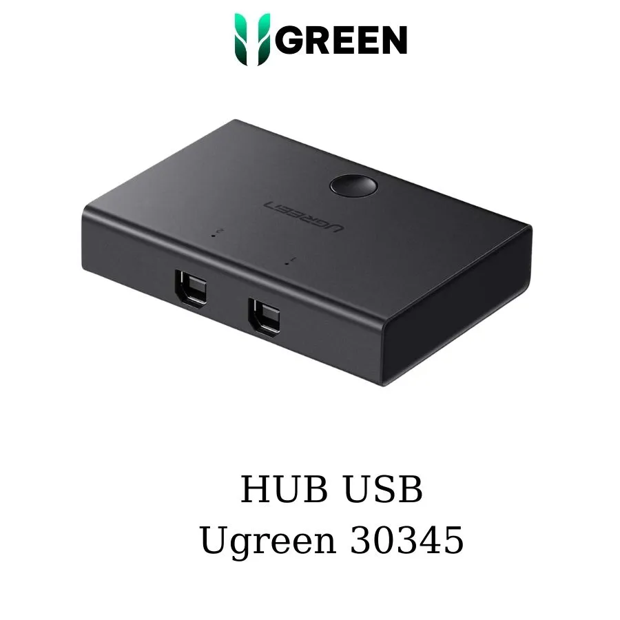 Bộ chia máy in 1 ra 2 cổng USB 2.0 chính hãng Ugreen 30345 cao cấp