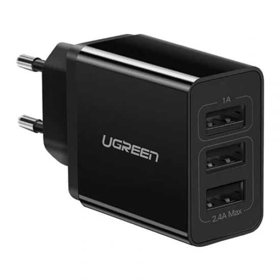 Bộ sạc USB 3 cổng UGREEN 5V / 3.1A (Đen)