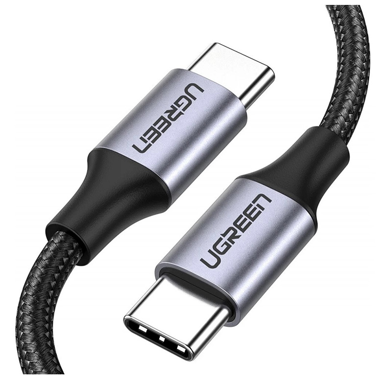 Vỏ nhôm cáp USB-C UGREEN với bện 2m (Đen)
