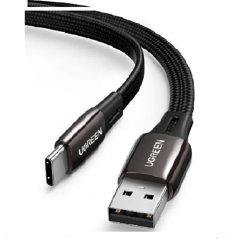 Cáp UGREEN USB-A 2.0 sang USB-C M / M với bện 2m (Đen)