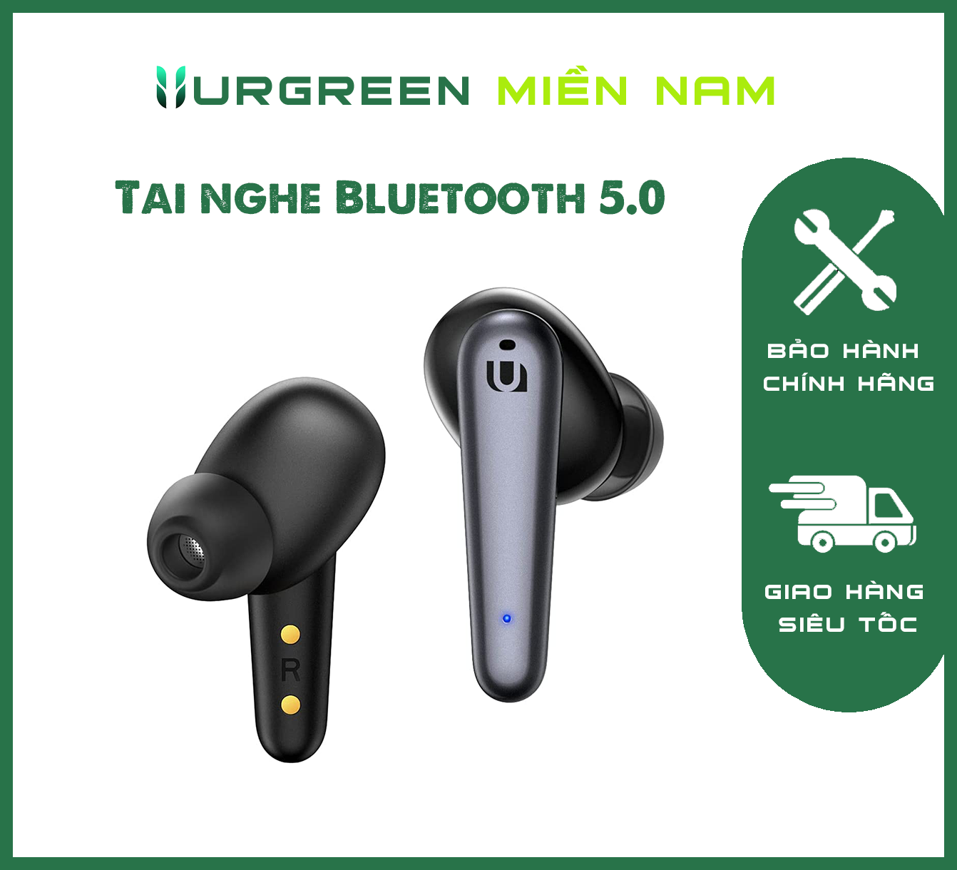 Tai nghe Bluetooth 5.0 UGREEN WS111 - Âm thanh Hifi True Wireless - Sạc nhanh 1.5 giờ, thời gian sử dụng lên đến 24 giờ – Ugreen Việt Nam