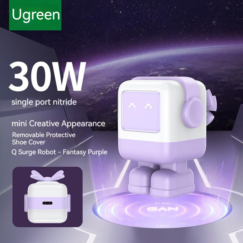 Sạc nhanh 30W Ugreen RoboGaN Mini CD359 (Pink)
