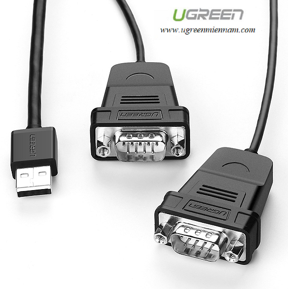 Cáp chuyển USB 2.0 to 2 Com RS232 Ugreen 30769